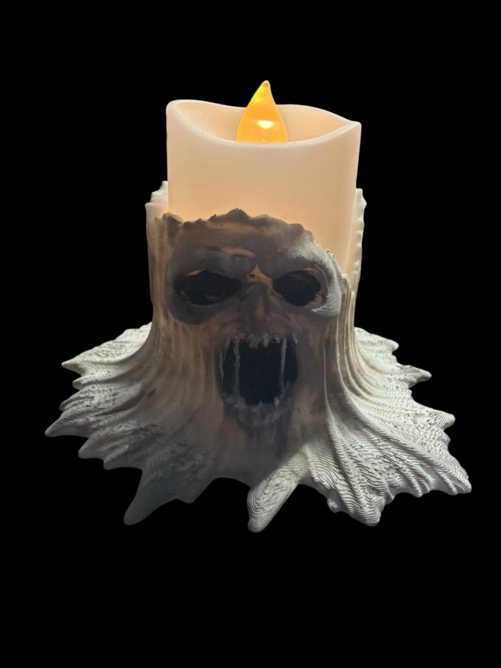 Spooky Ghost Tea Light Holder Set of 4. 3D Printed & Hand Painted NWOT - Picture 4 of 6
